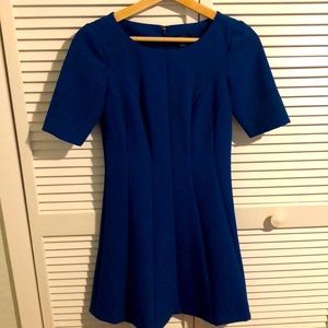Ann Taylor Petite blue a-line dress